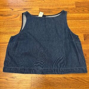 Gap denim cropped shirt